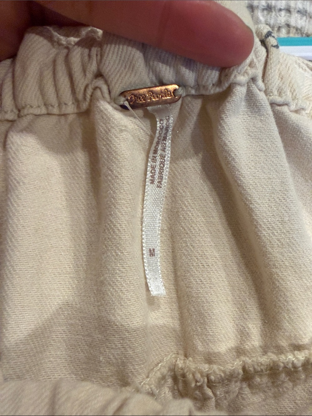 Free People: Cream Square-Neck Babydoll Dress w/ pockets! - Picture 3 of 3